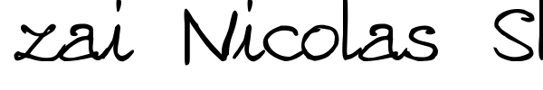 zai Nicolas Sloppy Pen font preview