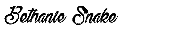 Bethanie Snake font