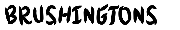 Brushingtons font