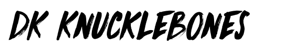 DK Knucklebones font