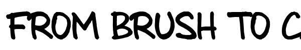 From brush to caps font