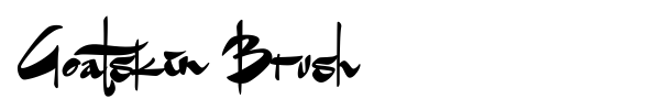 Goatskin Brush font