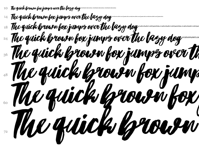 Hubster font waterfall