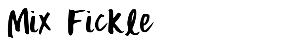 Mix Fickle font