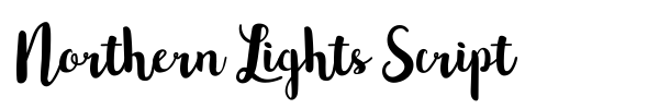 Northern Lights Script font