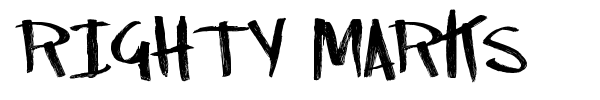 Righty Marks font