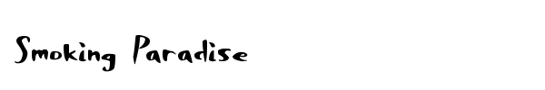 Smoking Paradise font