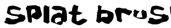Splat Brush font