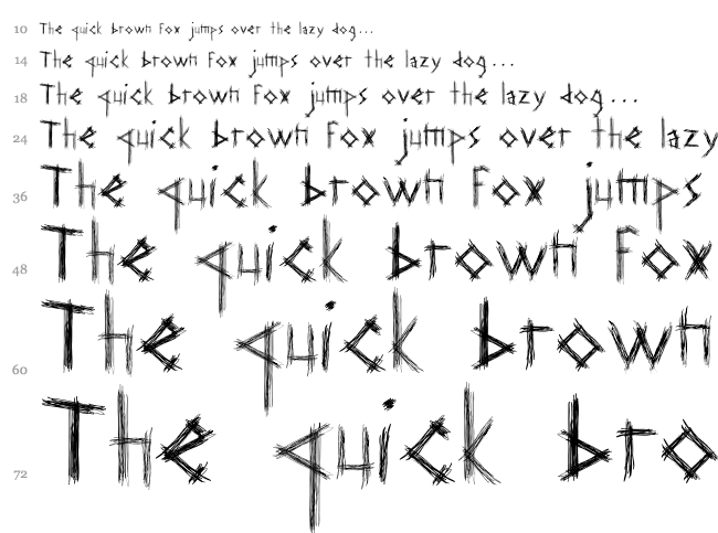 Cakar Ayam font waterfall