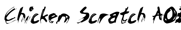 Chicken Scratch AOE font preview