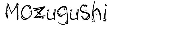Mozugushi font