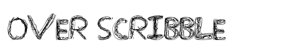Over Scribble font preview