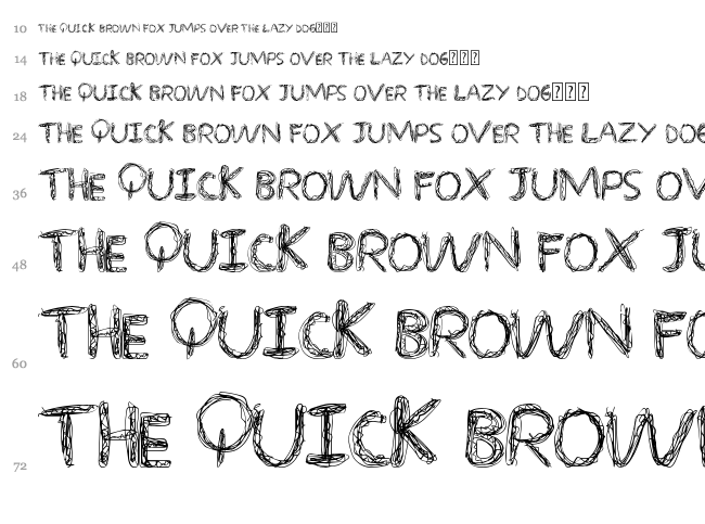 Over Scribble font waterfall
