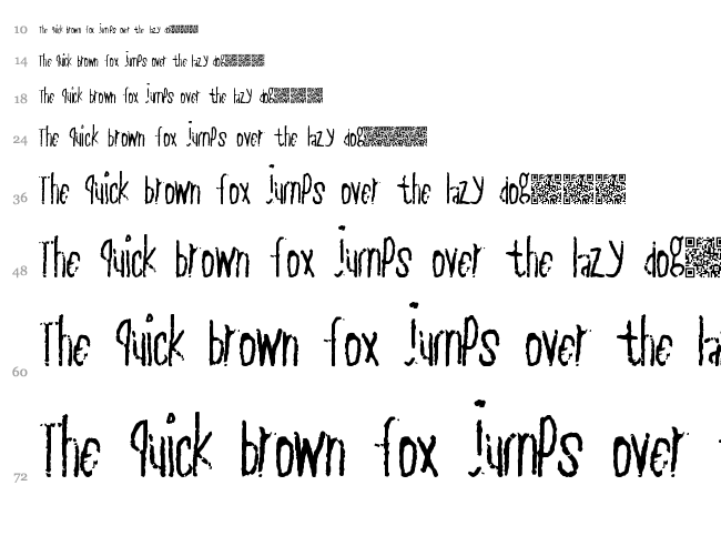 Plain Slice font waterfall
