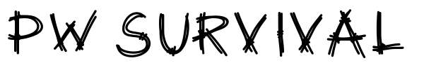 PW Survival font preview