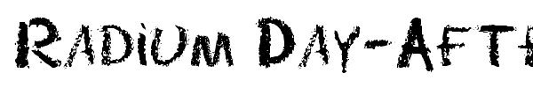 Radium Day-After J font