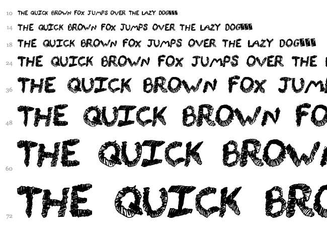Rocking Lines font waterfall