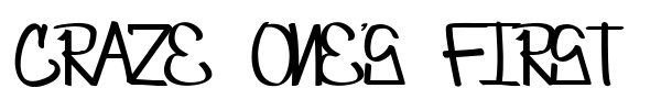 Craze One's first font font