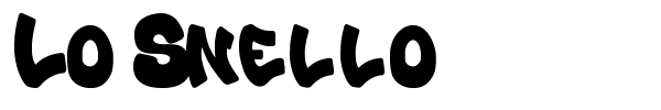 Lo Snello font