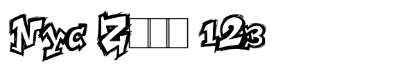 NYC Zone 123 font