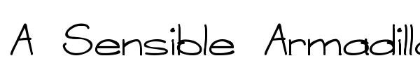 A Sensible Armadillo font