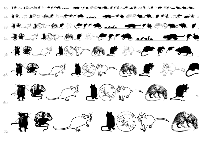 Rats font waterfall