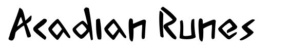 Acadian Runes font