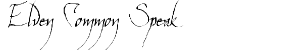 Elven Common Speak font