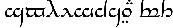 Tengwar Eldanaro font preview
