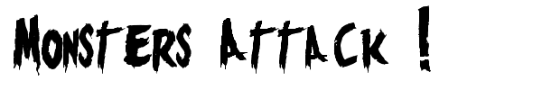 Monsters Attack ! font