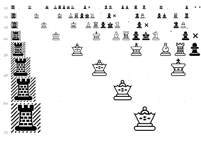 Chess Maya font waterfall