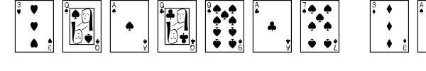 Playing Cards font