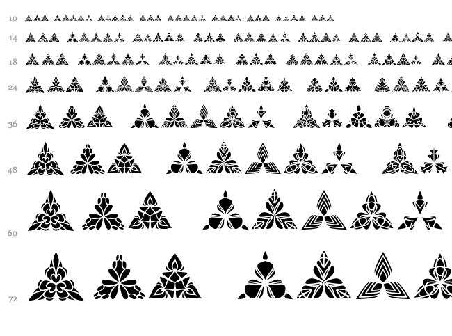 Bigiliw.Patterns font waterfall