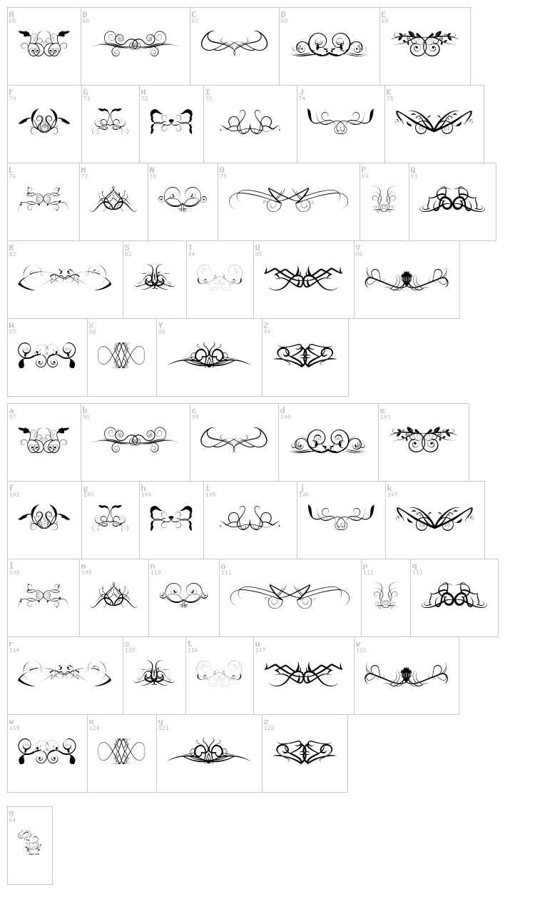 Ornaments soul font map