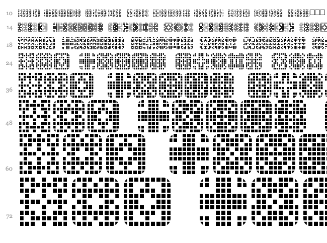 Tile Things font waterfall