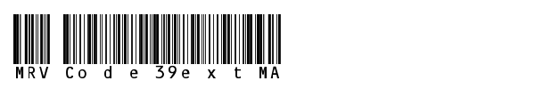 MRV Code39extMA font