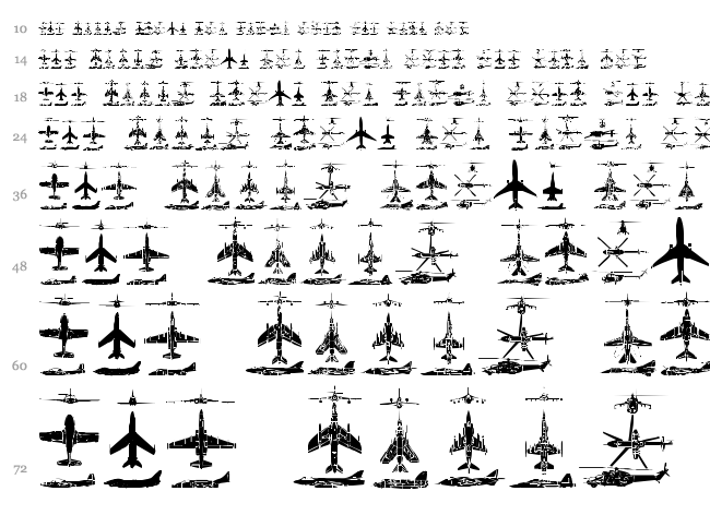 Aircraft font , Dingbats - Army fonts - Fontzzz.com
