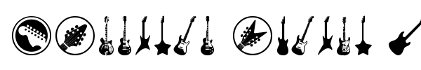 Electric Guitar Icons font