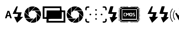 Digital Camera Symbols font