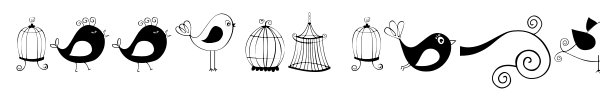 Doodle Dings 1 Birds Cages font