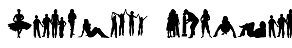 Human Silhouettes Free Four font