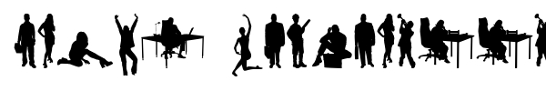 Human Silhouettes Two font