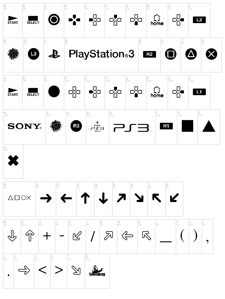 Iconic PSx font , Dingbats - Various fonts - Fontzzz.com