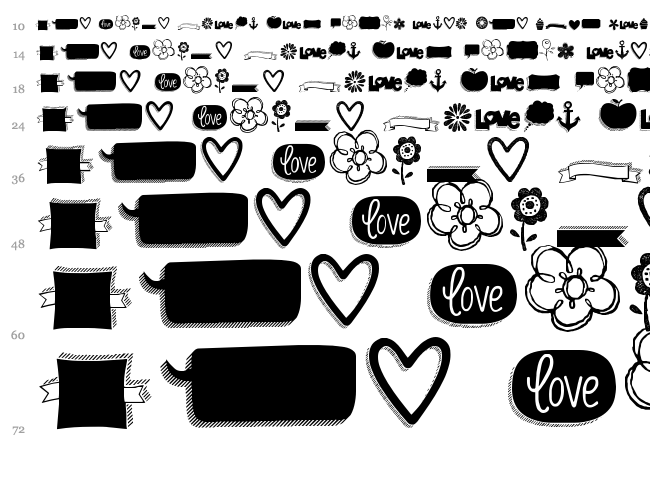 KG Flavor And Frames Six font waterfall