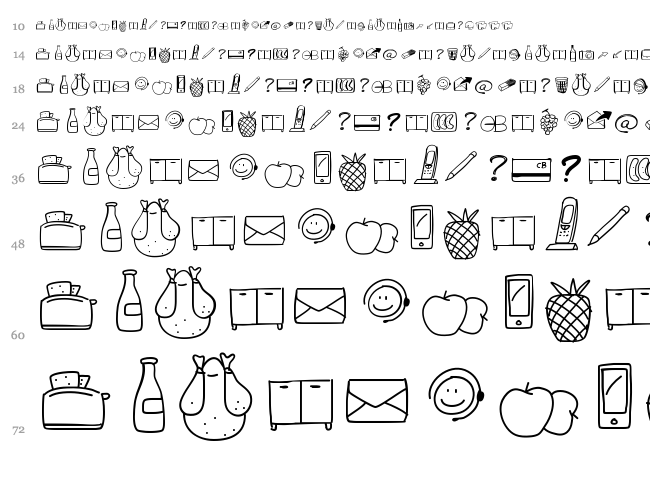 Peax Webdesign Free Icons font waterfall