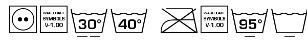 Wash Care Symbols M54 font