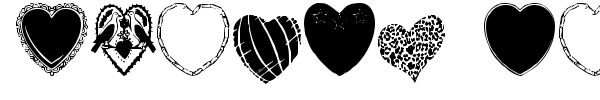 Hearts Galore font