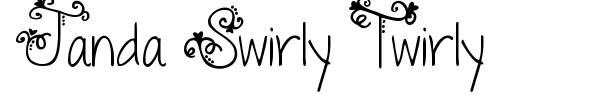 Janda Swirly Twirly font preview