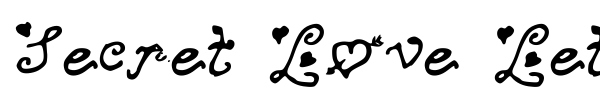 Secret Love Letters font
