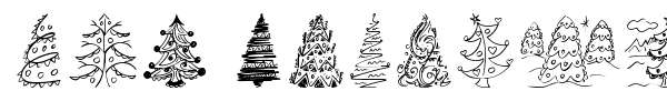Fun Christmas Trees font